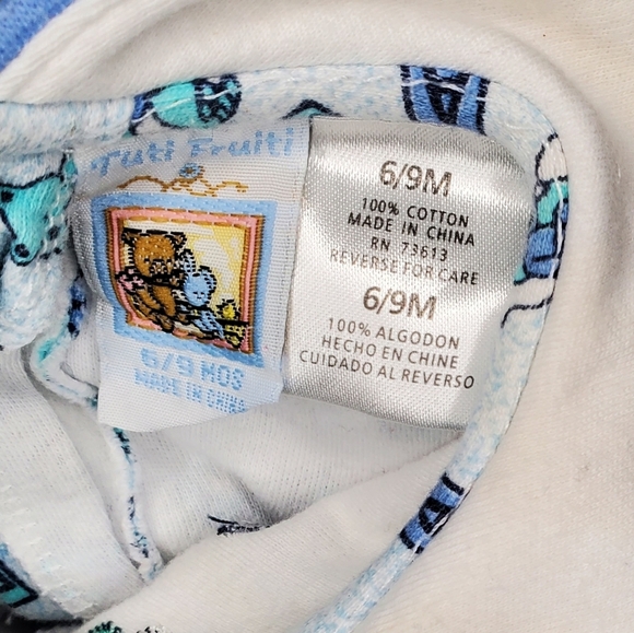 Tuti Fruiti Romper Short-sleeve Blue ABC Print Baby Boys 6-9 Months - Picture 4 of 4